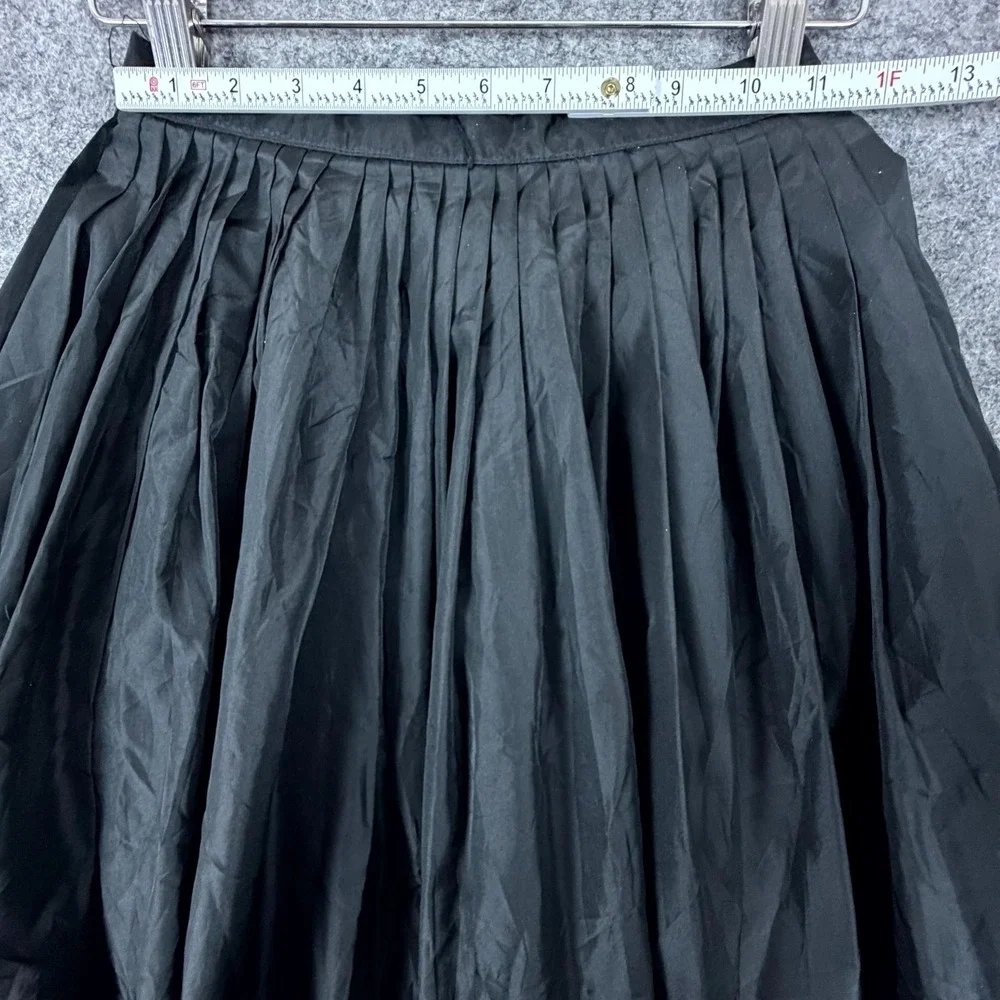 Vintage Evan-Picone Caine Twirl Skirt Womens 4 Black Pleated Formal Goth Glam